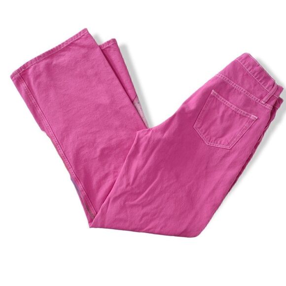 Fashion Nova Pink Fuchsia Jeans Floral Paint High Waist Jr 9 NEW - Picture 3 of 10